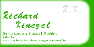 richard kinczel business card
