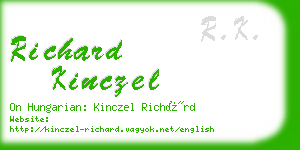 richard kinczel business card